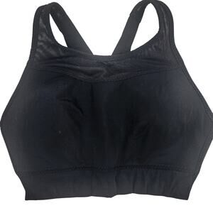 Athleta Women’s Sports Bra Mesh Accent Athletic Gym Size Medium Black